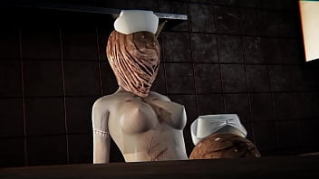 Halloween 3D Horror Porn - Silent Hill Nurses - Pussy licking and squirting